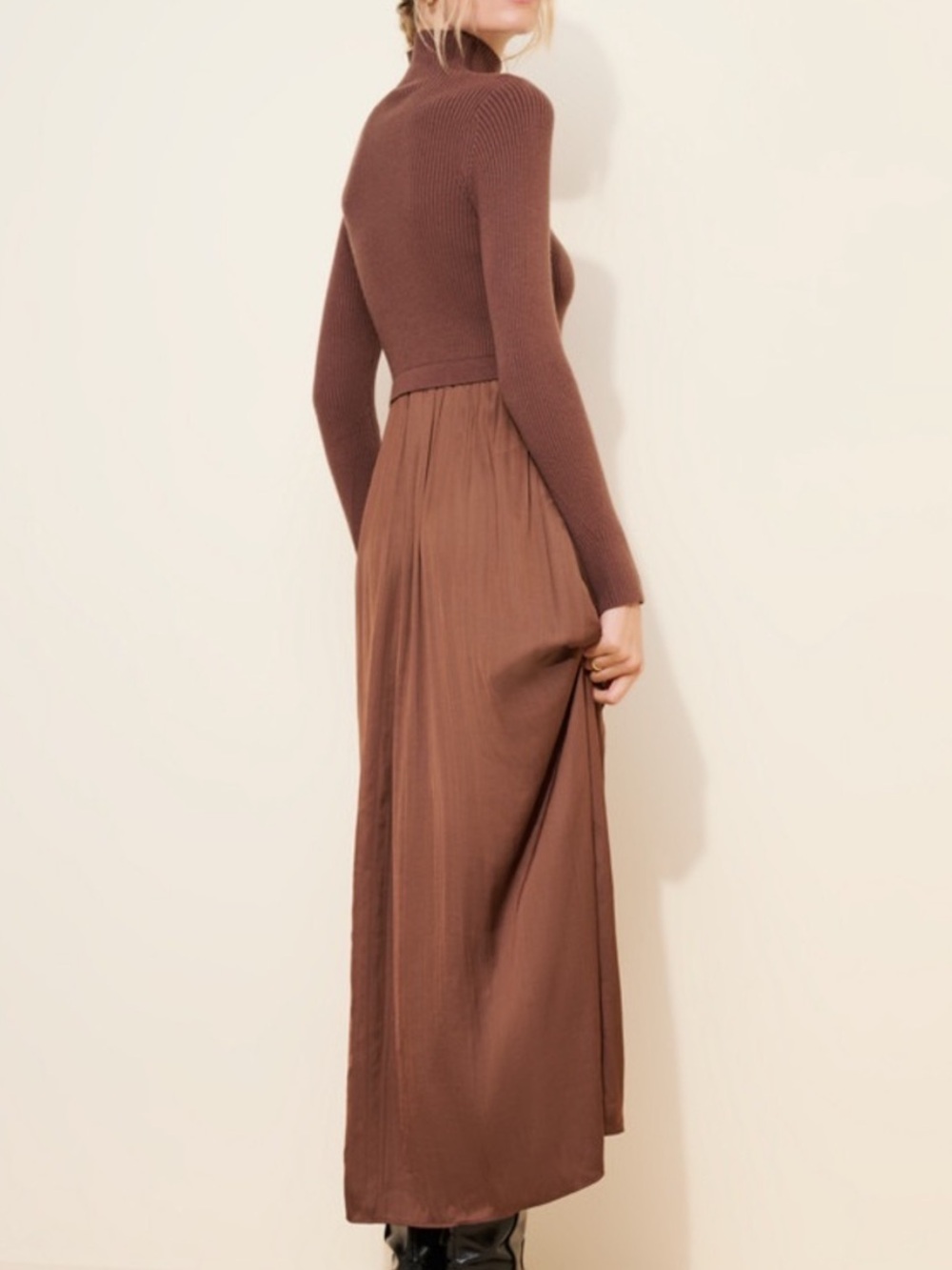 Anthropologie Thea Long-Sleeve Twofer Maxi Dress - Picture 9 of 9